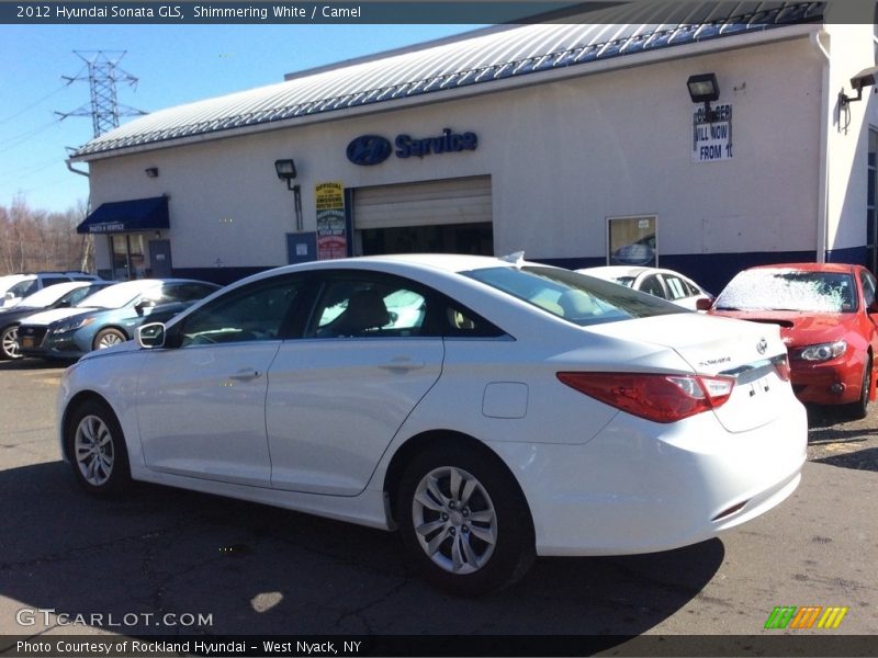 Shimmering White / Camel 2012 Hyundai Sonata GLS