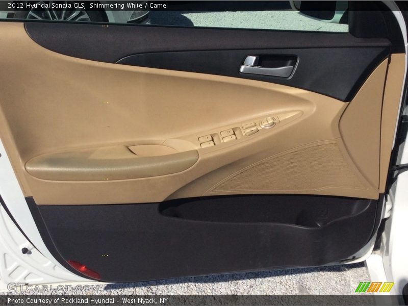 Shimmering White / Camel 2012 Hyundai Sonata GLS