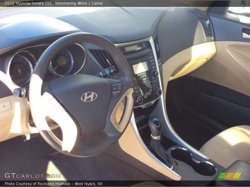 Shimmering White / Camel 2012 Hyundai Sonata GLS