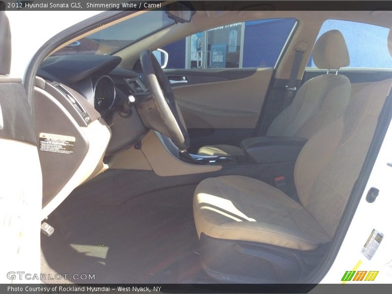 Shimmering White / Camel 2012 Hyundai Sonata GLS
