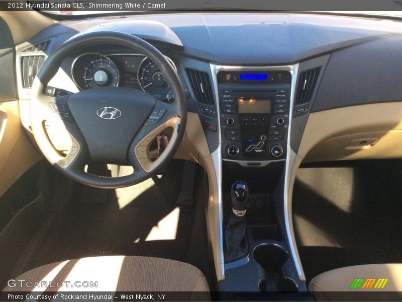 Shimmering White / Camel 2012 Hyundai Sonata GLS