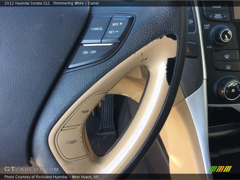 Shimmering White / Camel 2012 Hyundai Sonata GLS