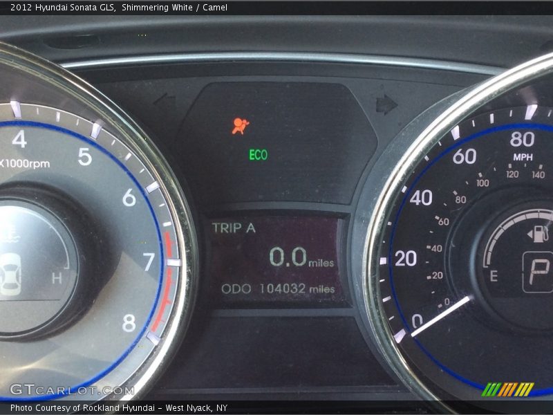 Shimmering White / Camel 2012 Hyundai Sonata GLS