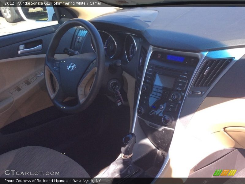 Shimmering White / Camel 2012 Hyundai Sonata GLS