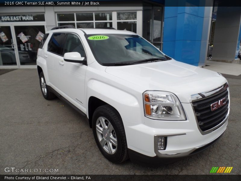 Summit White / Jet Black 2016 GMC Terrain SLE AWD