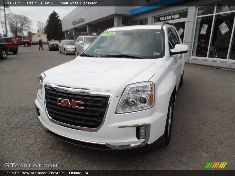Summit White / Jet Black 2016 GMC Terrain SLE AWD