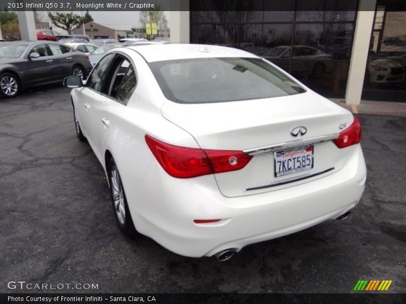 Moonlight White / Graphite 2015 Infiniti Q50 3.7