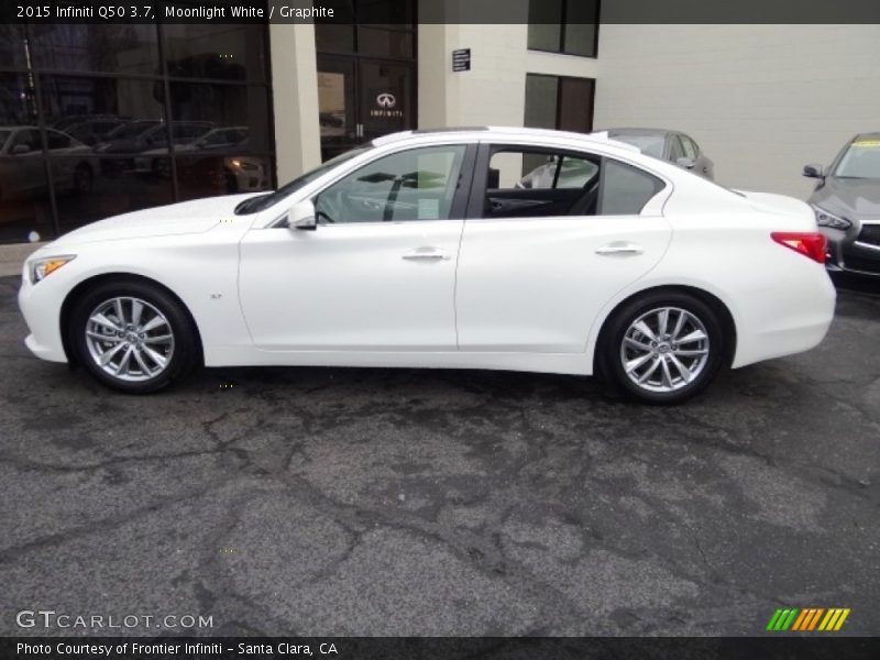 Moonlight White / Graphite 2015 Infiniti Q50 3.7