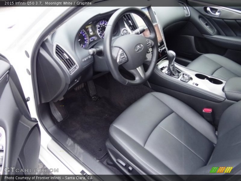 Moonlight White / Graphite 2015 Infiniti Q50 3.7