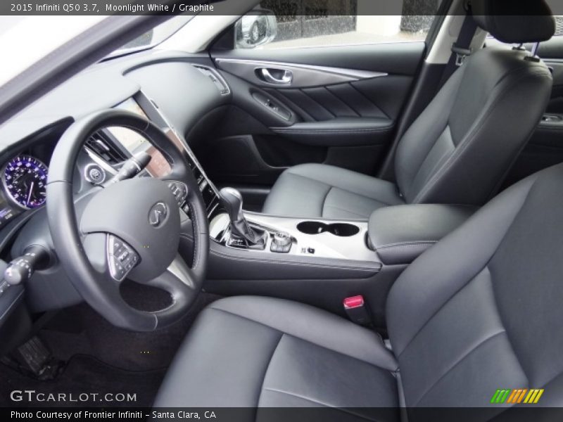Moonlight White / Graphite 2015 Infiniti Q50 3.7