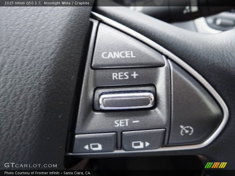 Moonlight White / Graphite 2015 Infiniti Q50 3.7