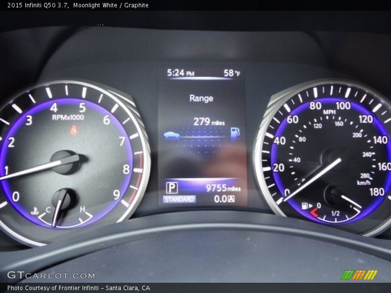 Moonlight White / Graphite 2015 Infiniti Q50 3.7