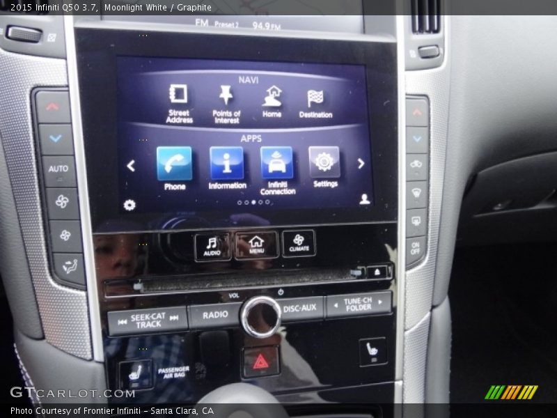 Moonlight White / Graphite 2015 Infiniti Q50 3.7