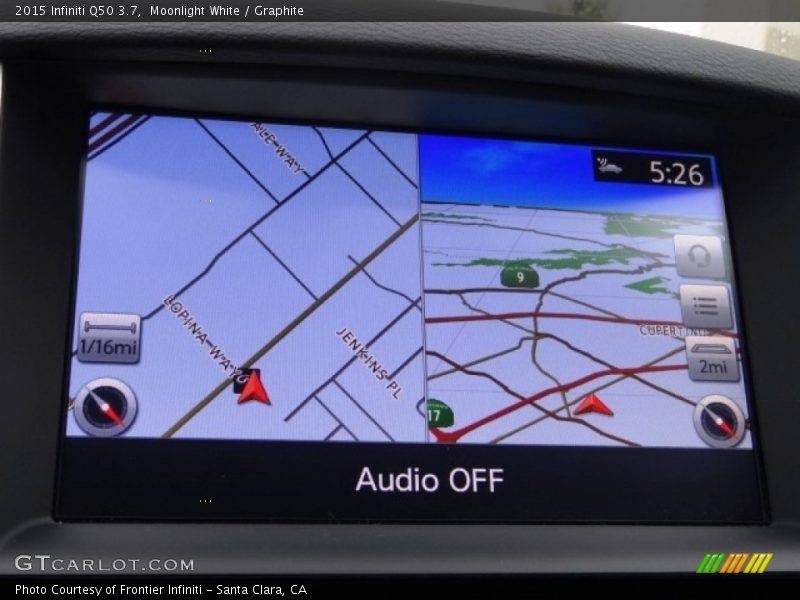 Moonlight White / Graphite 2015 Infiniti Q50 3.7