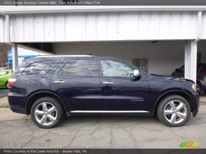 True Blue Pearl / Black/Tan 2013 Dodge Durango Citadel AWD