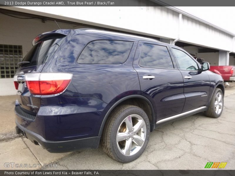 True Blue Pearl / Black/Tan 2013 Dodge Durango Citadel AWD