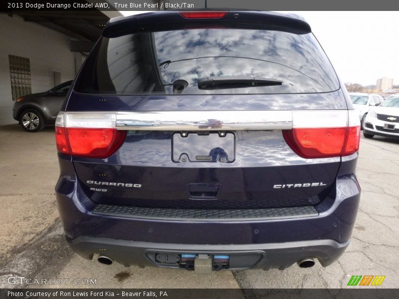 True Blue Pearl / Black/Tan 2013 Dodge Durango Citadel AWD