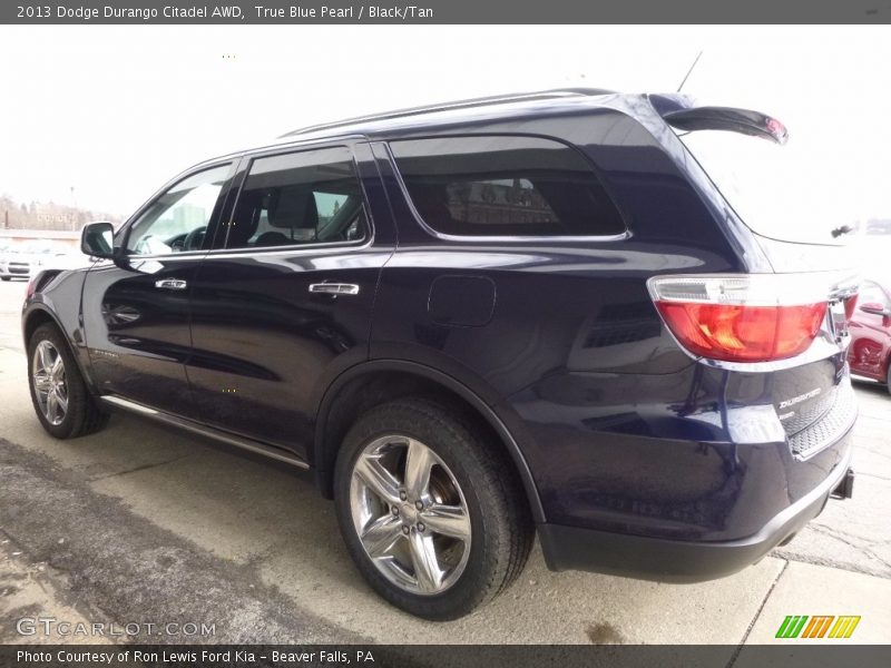 True Blue Pearl / Black/Tan 2013 Dodge Durango Citadel AWD
