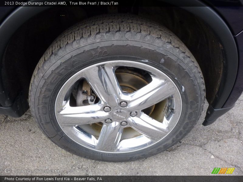 True Blue Pearl / Black/Tan 2013 Dodge Durango Citadel AWD