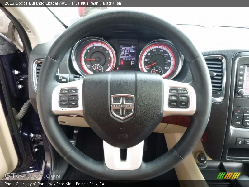 True Blue Pearl / Black/Tan 2013 Dodge Durango Citadel AWD
