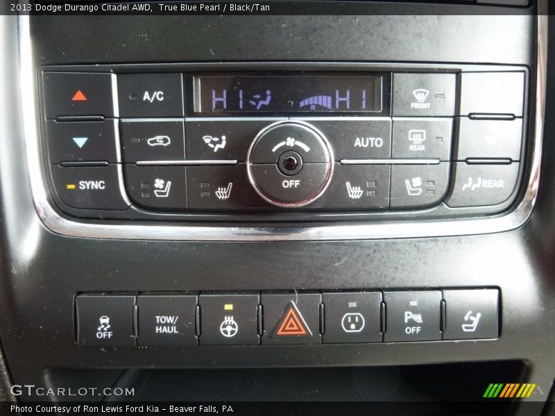 True Blue Pearl / Black/Tan 2013 Dodge Durango Citadel AWD