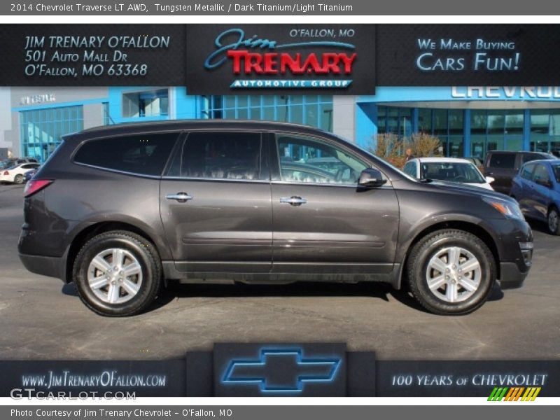 Tungsten Metallic / Dark Titanium/Light Titanium 2014 Chevrolet Traverse LT AWD