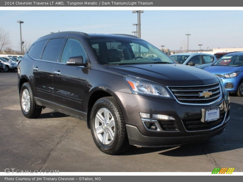 Tungsten Metallic / Dark Titanium/Light Titanium 2014 Chevrolet Traverse LT AWD