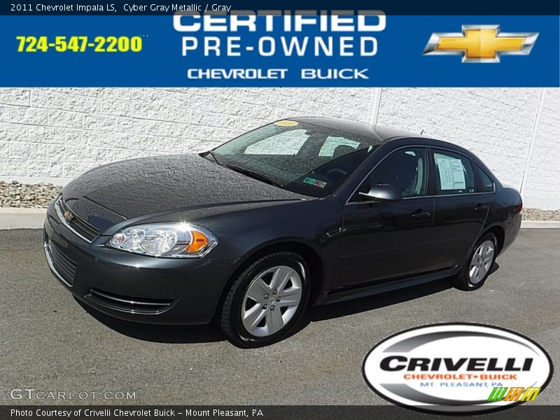 Cyber Gray Metallic / Gray 2011 Chevrolet Impala LS