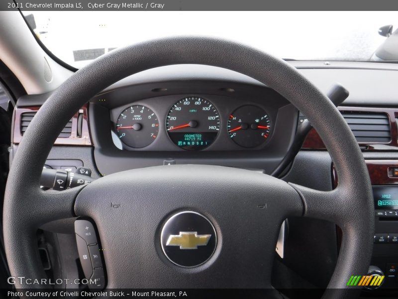 Cyber Gray Metallic / Gray 2011 Chevrolet Impala LS