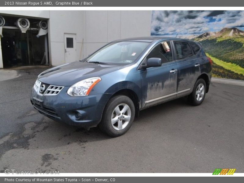 Graphite Blue / Black 2013 Nissan Rogue S AWD