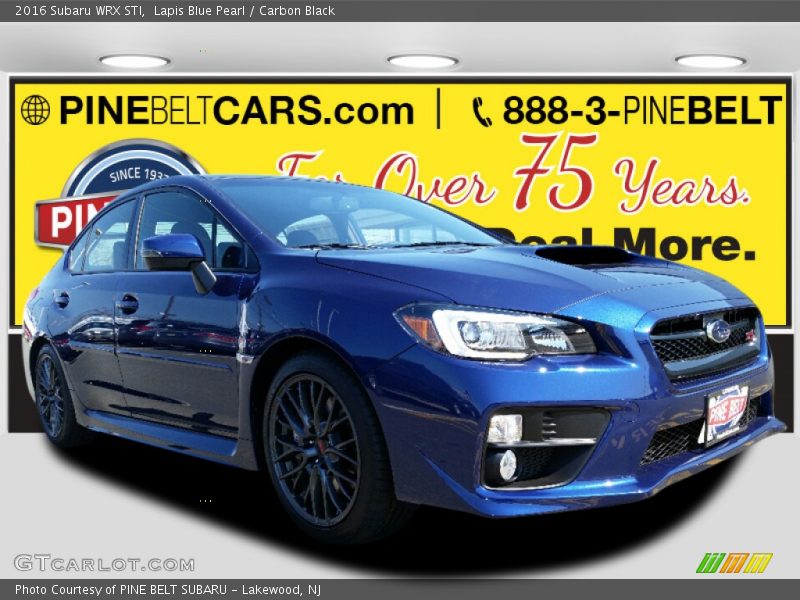 Lapis Blue Pearl / Carbon Black 2016 Subaru WRX STI