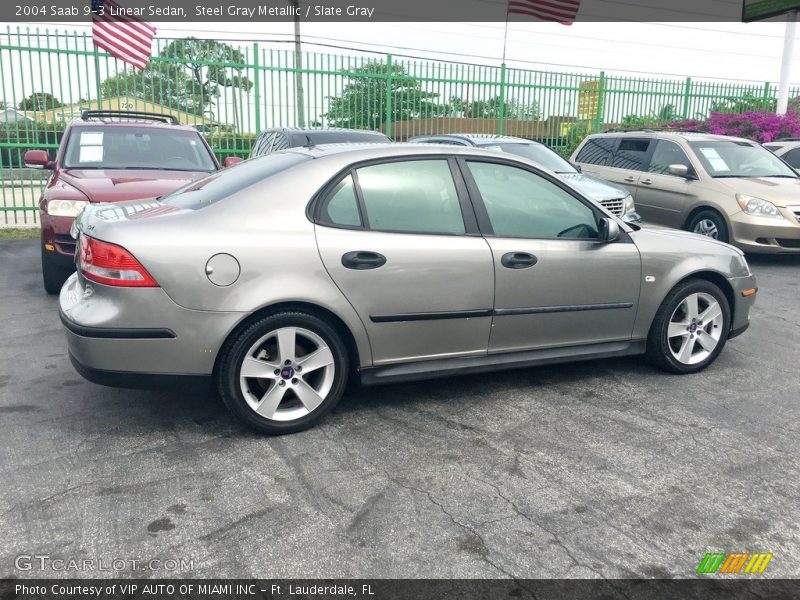 Steel Gray Metallic / Slate Gray 2004 Saab 9-3 Linear Sedan