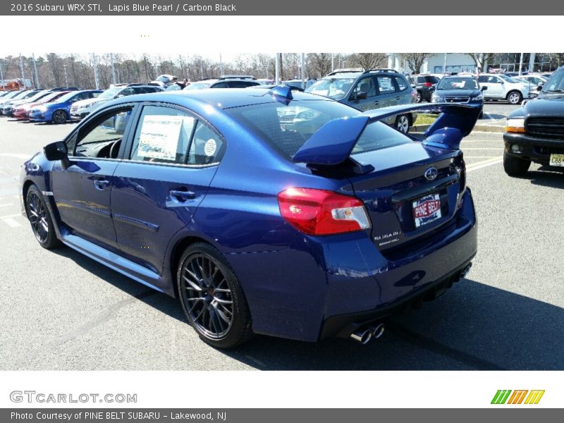 Lapis Blue Pearl / Carbon Black 2016 Subaru WRX STI