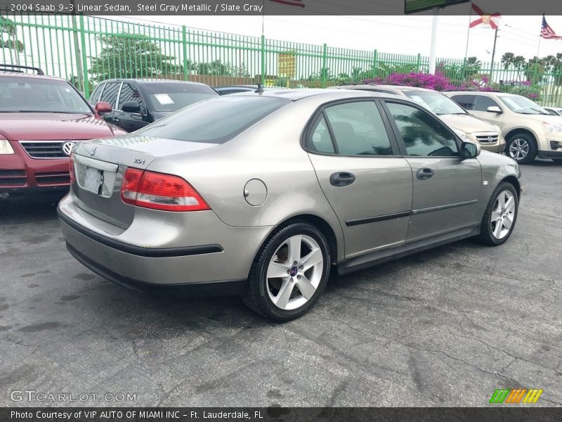 Steel Gray Metallic / Slate Gray 2004 Saab 9-3 Linear Sedan