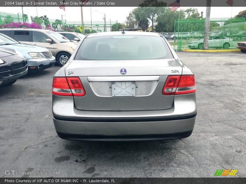 Steel Gray Metallic / Slate Gray 2004 Saab 9-3 Linear Sedan