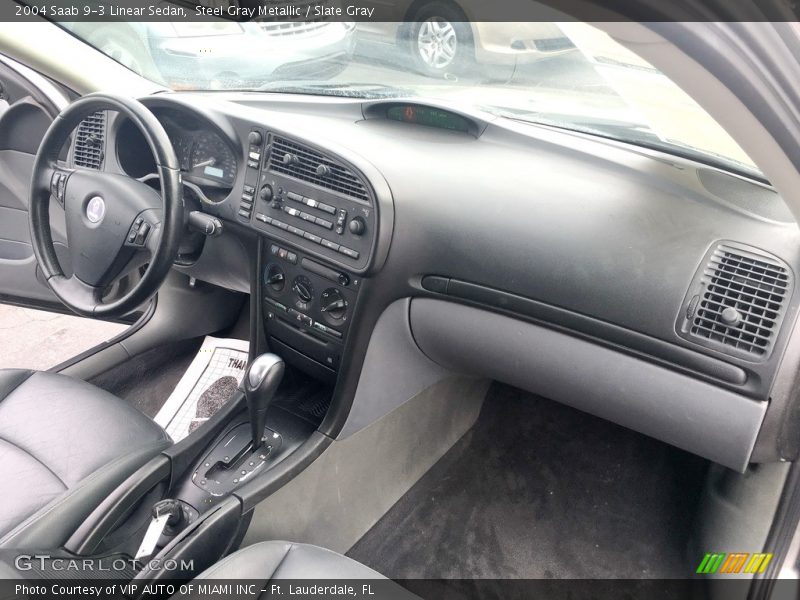 Steel Gray Metallic / Slate Gray 2004 Saab 9-3 Linear Sedan