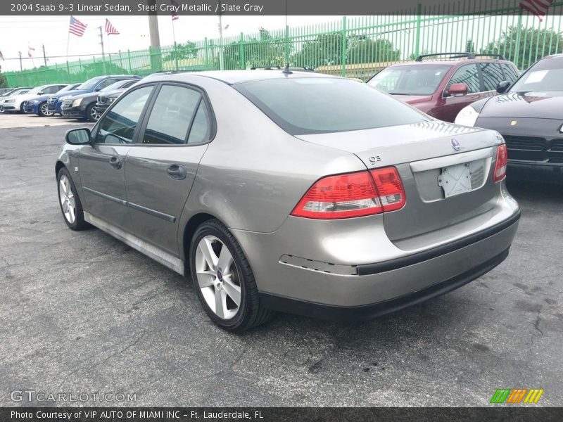 Steel Gray Metallic / Slate Gray 2004 Saab 9-3 Linear Sedan