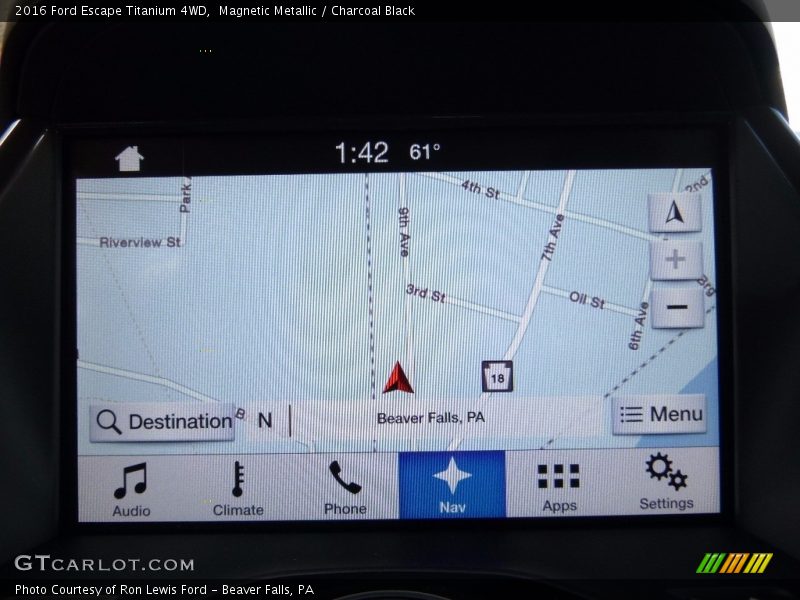 Magnetic Metallic / Charcoal Black 2016 Ford Escape Titanium 4WD