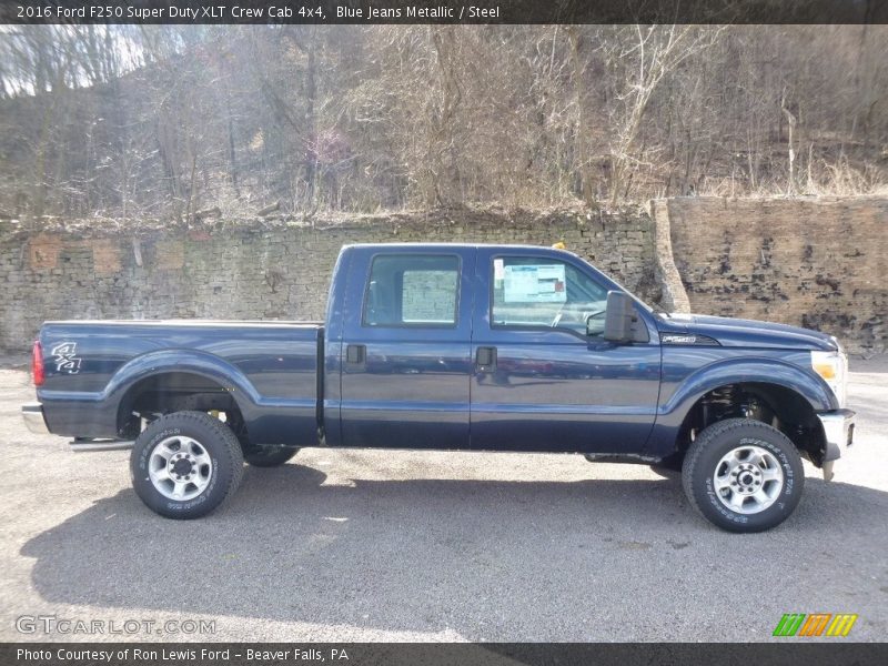 Blue Jeans Metallic / Steel 2016 Ford F250 Super Duty XLT Crew Cab 4x4