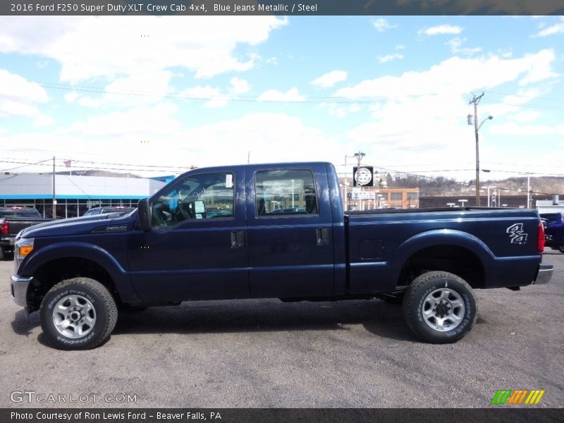 Blue Jeans Metallic / Steel 2016 Ford F250 Super Duty XLT Crew Cab 4x4