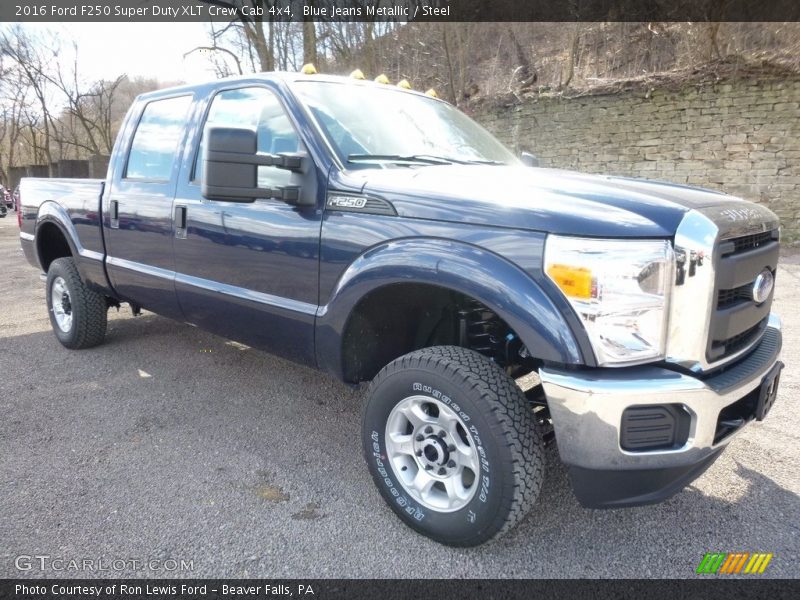 Blue Jeans Metallic / Steel 2016 Ford F250 Super Duty XLT Crew Cab 4x4