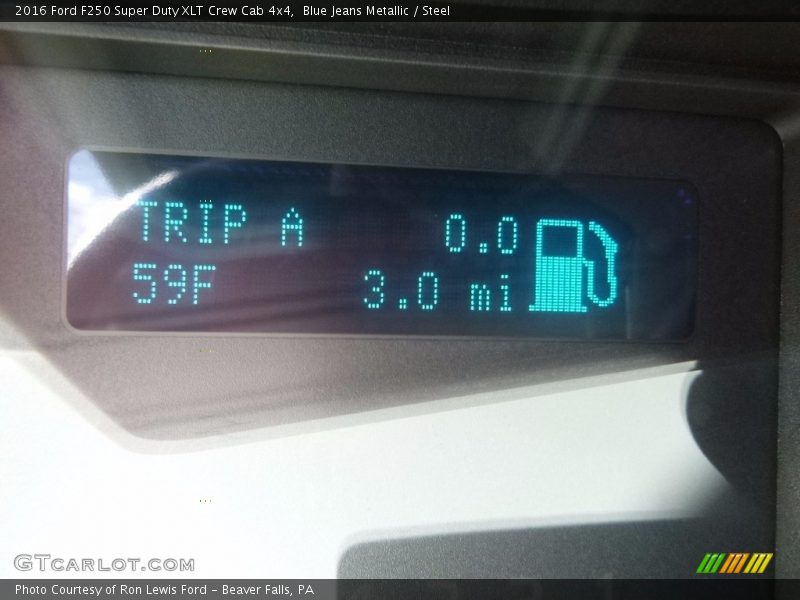 Blue Jeans Metallic / Steel 2016 Ford F250 Super Duty XLT Crew Cab 4x4