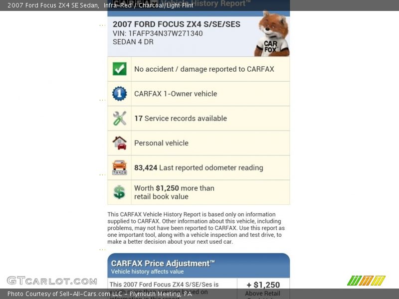 Infra-Red / Charcoal/Light Flint 2007 Ford Focus ZX4 SE Sedan