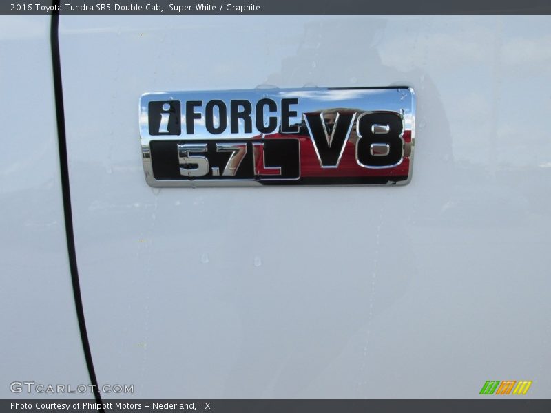 Super White / Graphite 2016 Toyota Tundra SR5 Double Cab