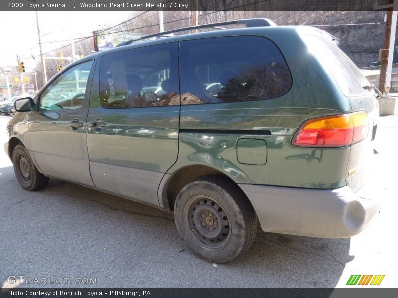 Woodland Pearl Green Metallic / Gray 2000 Toyota Sienna LE