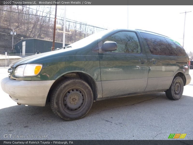 Woodland Pearl Green Metallic / Gray 2000 Toyota Sienna LE