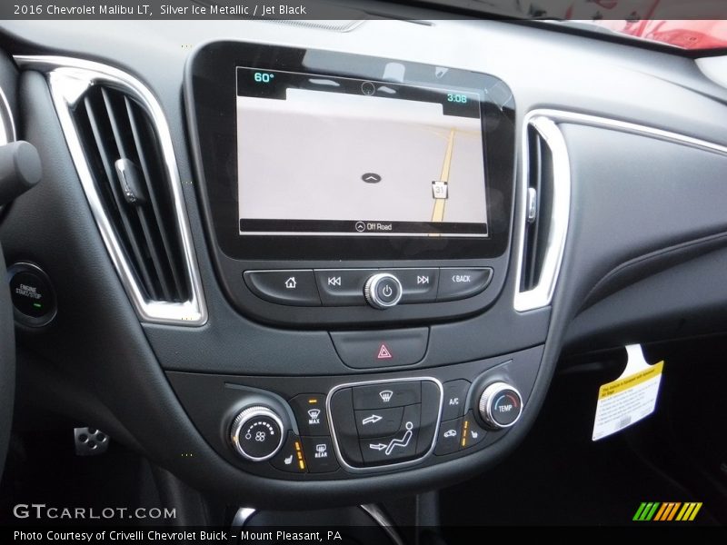 Silver Ice Metallic / Jet Black 2016 Chevrolet Malibu LT