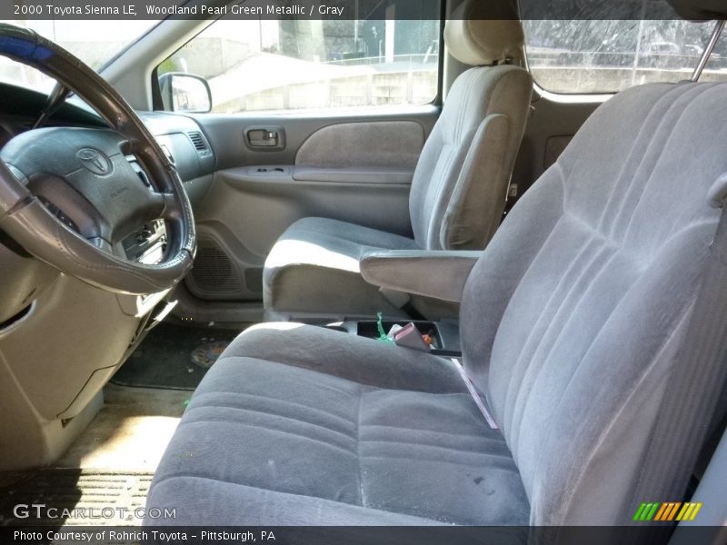 Woodland Pearl Green Metallic / Gray 2000 Toyota Sienna LE
