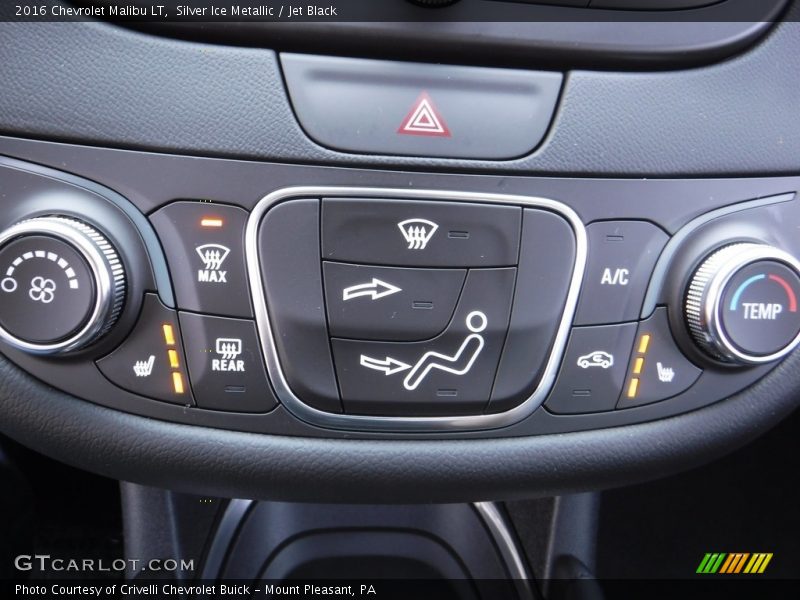 Silver Ice Metallic / Jet Black 2016 Chevrolet Malibu LT