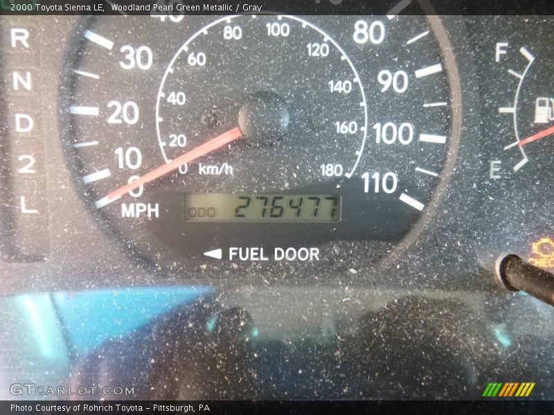 Woodland Pearl Green Metallic / Gray 2000 Toyota Sienna LE